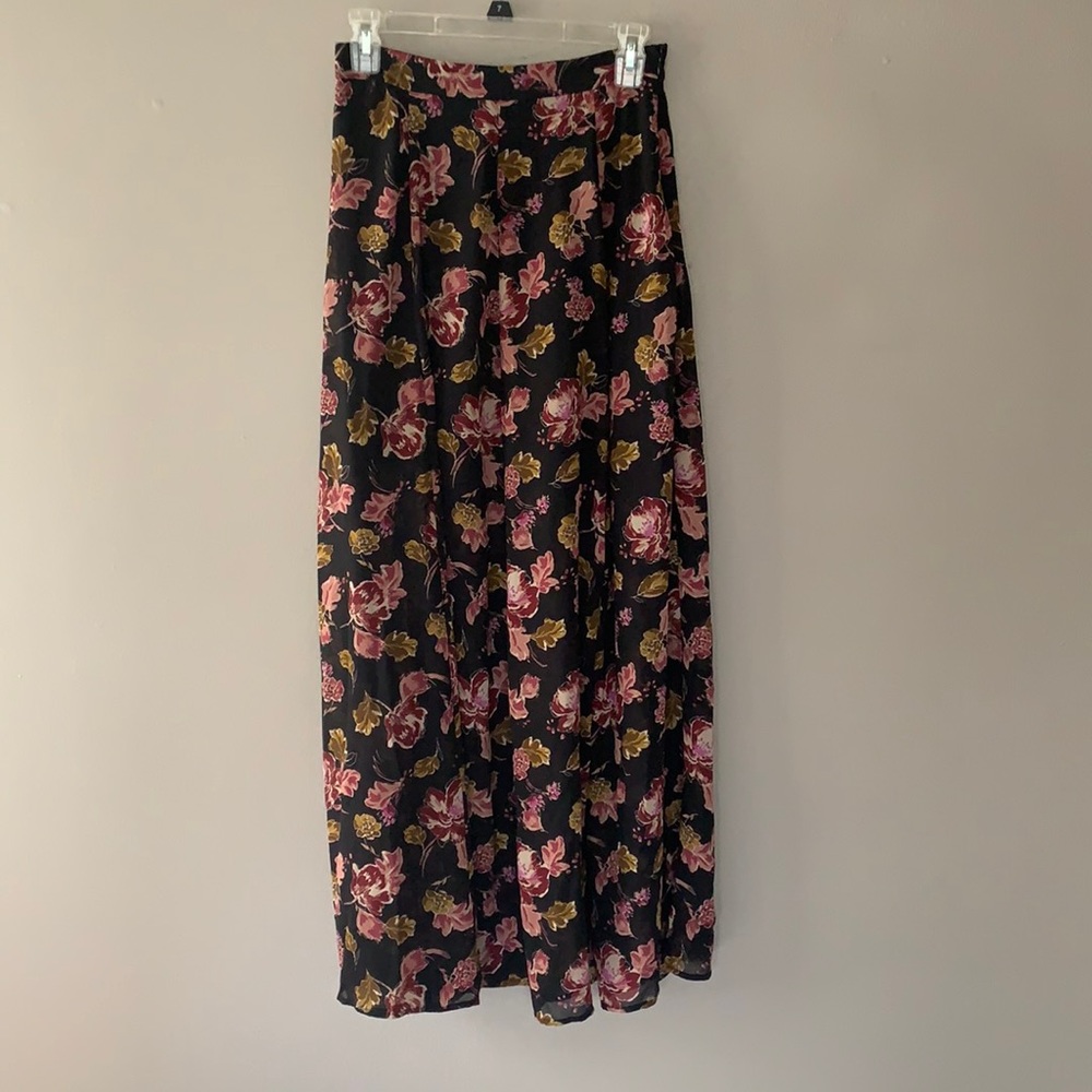 Donating soon! Forever 21 sheer floral maxi skirt